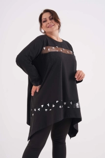 Krásná elegantní černá tunika - Jedna velikost